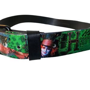 Disney Mad Hatter Leather Belt Men's 40" A Touch of Wonderland